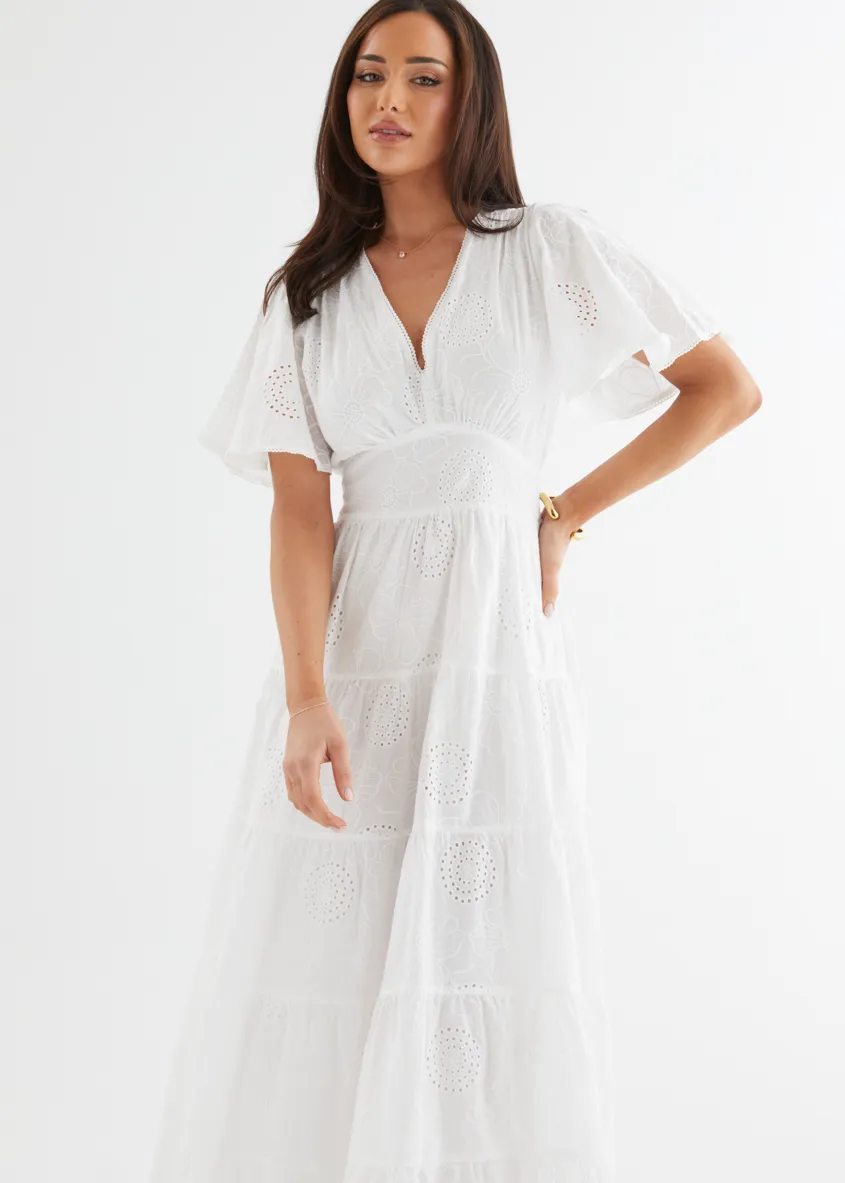 Alexa Maxi Dress - Off White sold by Gingham & Heels product image thumbnail 3