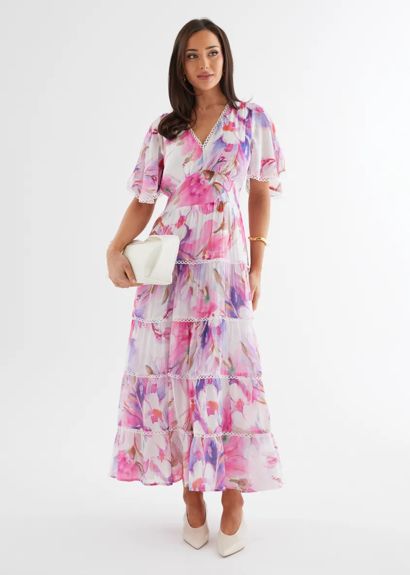 Tillie Maxi Dress - Pink Bouquet sold by Gingham & Heels product image thumbnail 2