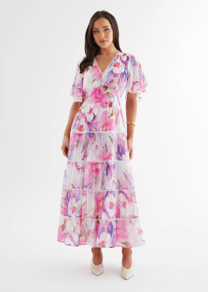 Tillie Maxi Dress - Pink Bouquet sold by Gingham & Heels product image thumbnail 4