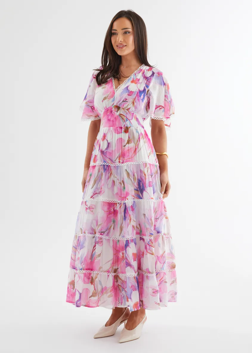 Tillie Maxi Dress - Pink Bouquet sold by Gingham & Heels product image thumbnail 5