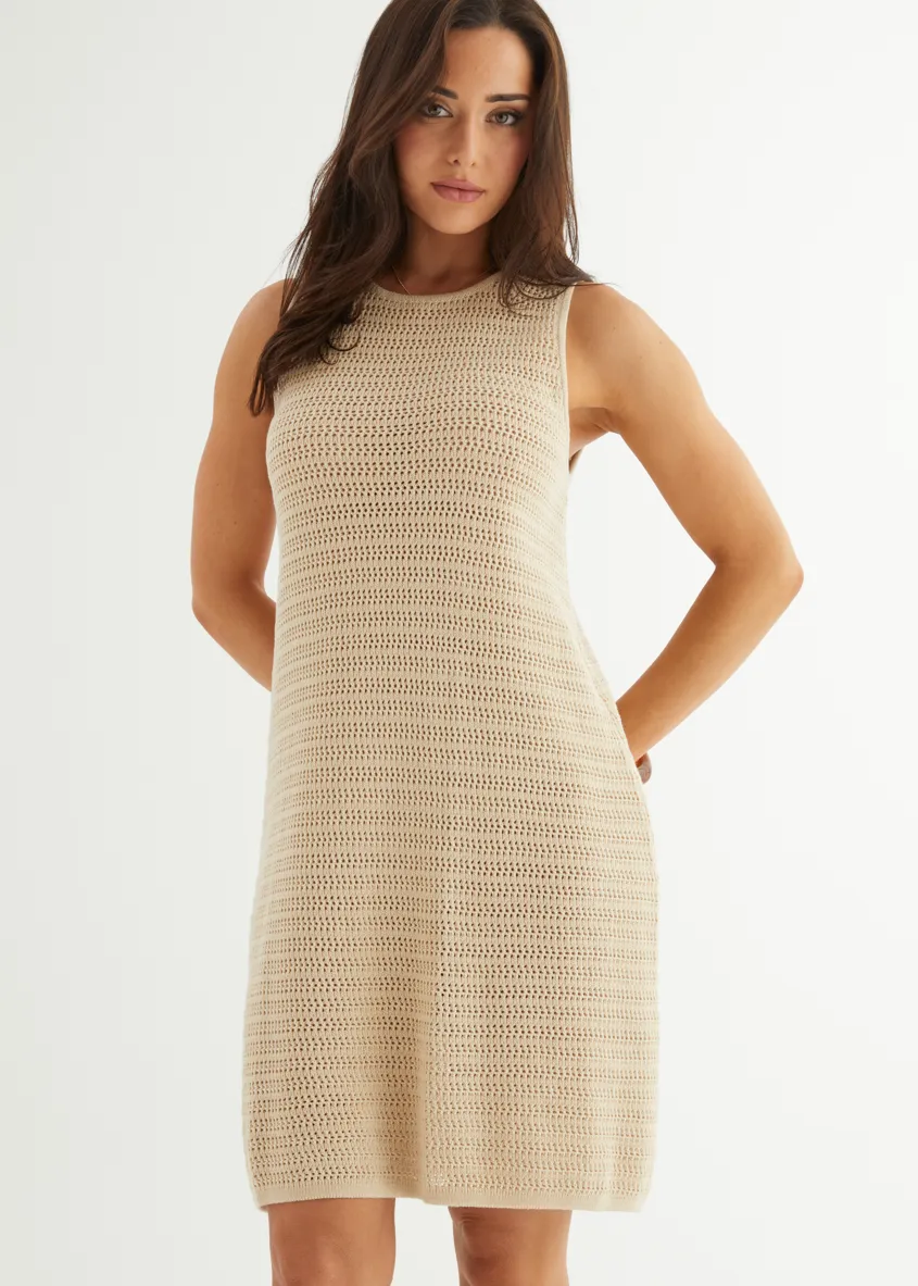 Kerena Knit Dress - Natural sold by Gingham & Heels product image thumbnail 3