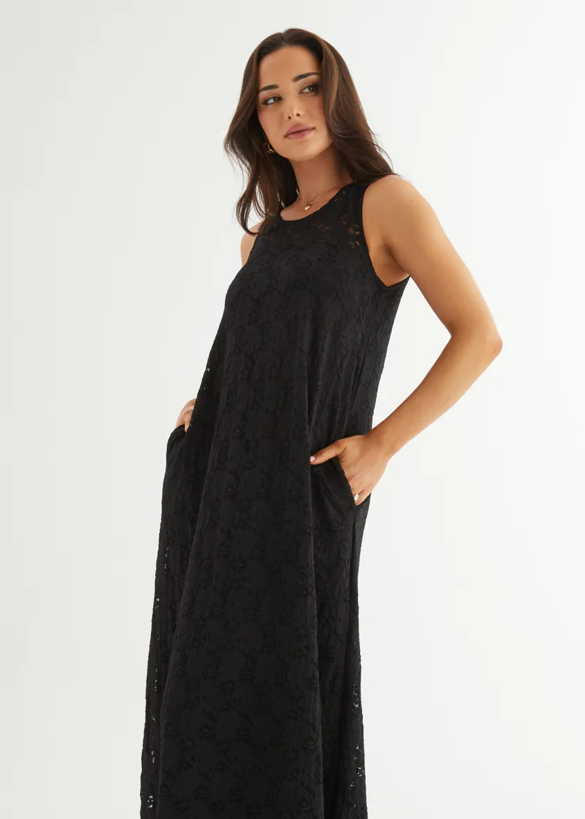 Aneika Lace Maxi Dress - Black sold by Gingham & Heels product image thumbnail 3