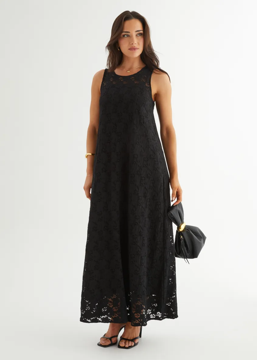 Aneika Lace Maxi Dress - Black sold by Gingham & Heels product image thumbnail 2