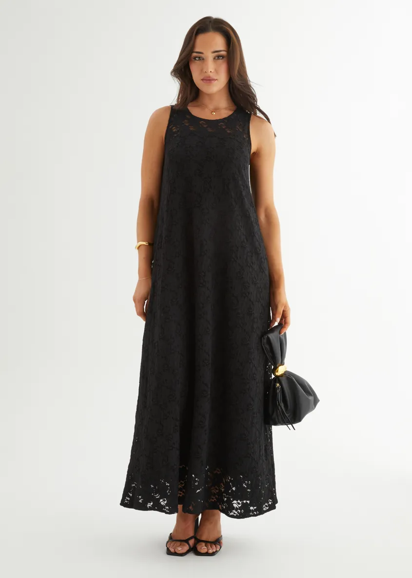 Aneika Lace Maxi Dress - Black sold by Gingham & Heels product image thumbnail 4