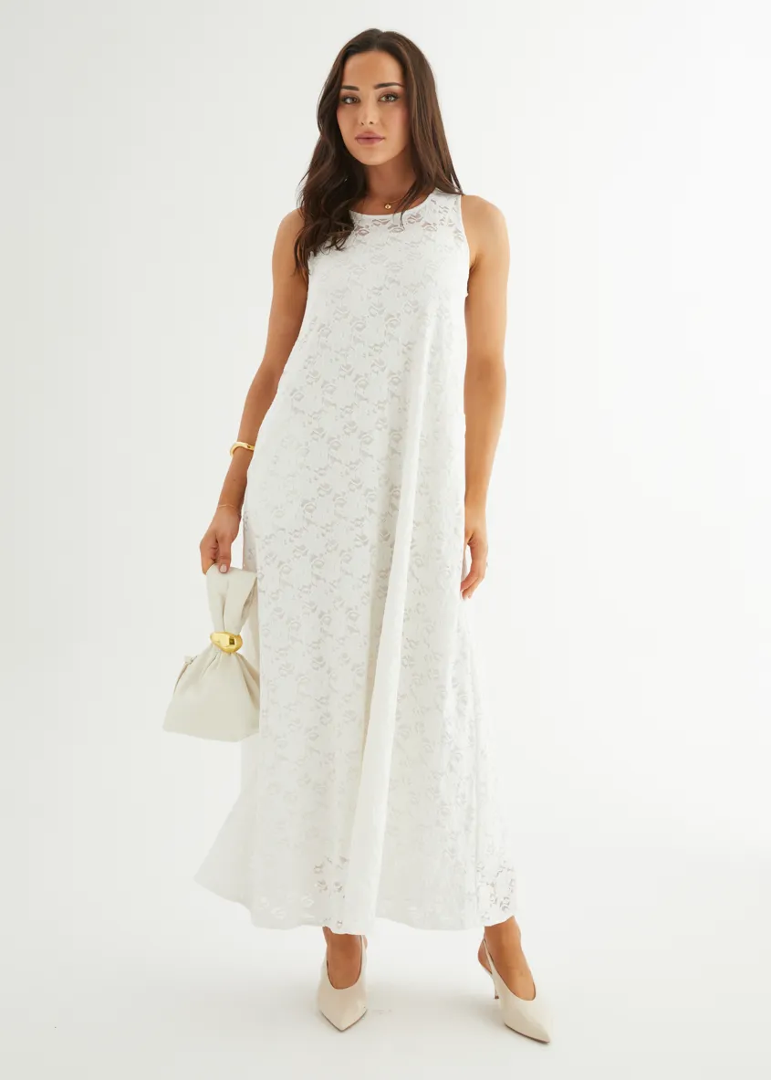 Aneika Lace Maxi Dress - White sold by Gingham & Heels product image thumbnail 2