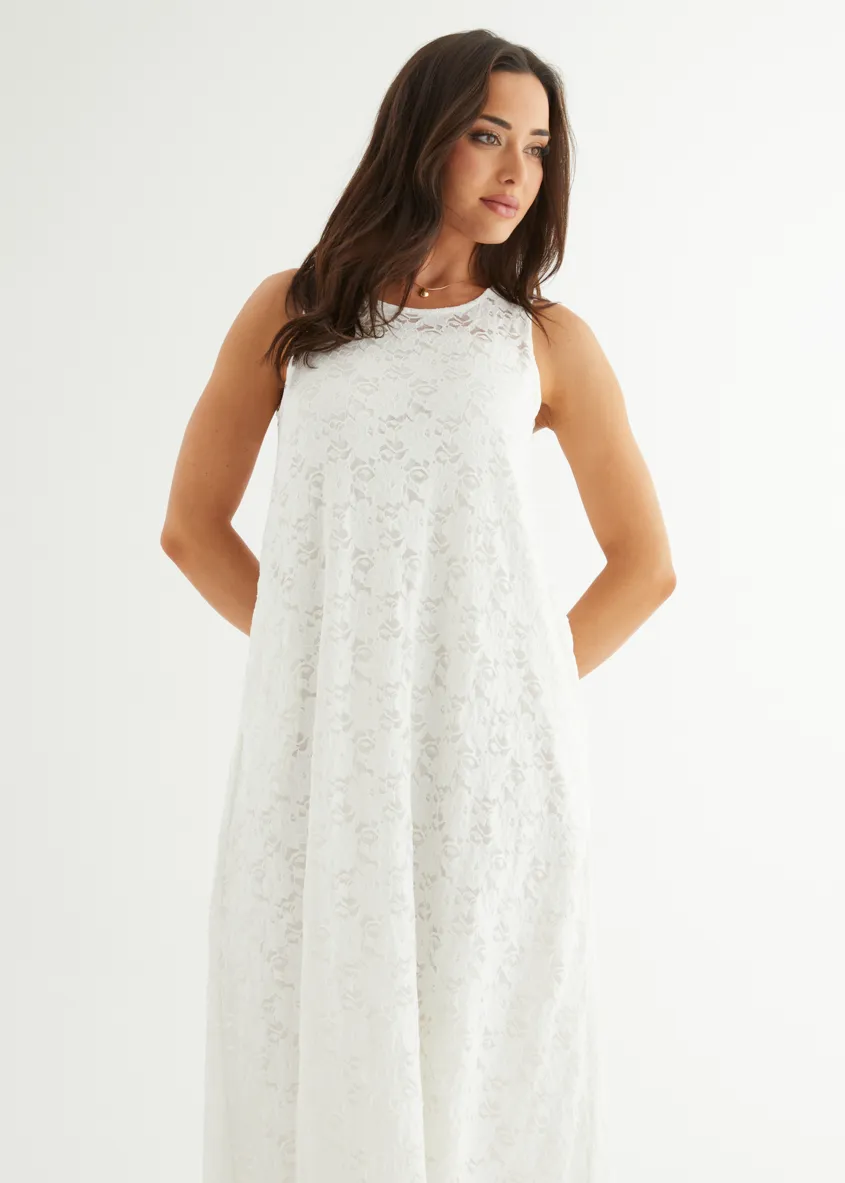 Aneika Lace Maxi Dress - White sold by Gingham & Heels product image thumbnail 3