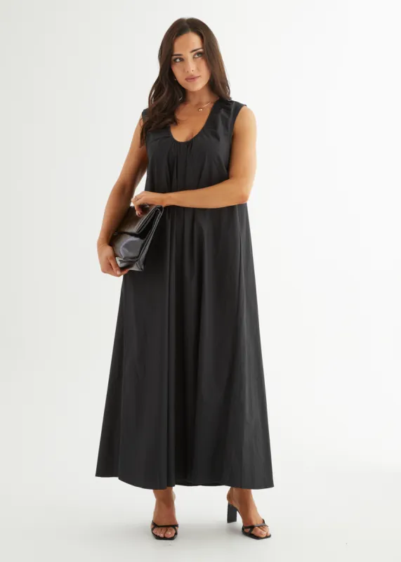 Casandra Maxi Dress - Black sold by Gingham & Heels