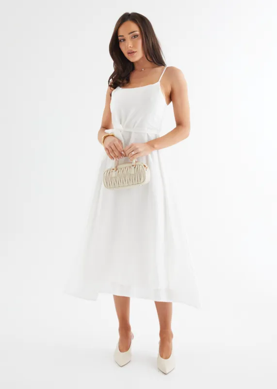 Andrea Midi Dress - Off White sold by Gingham & Heels