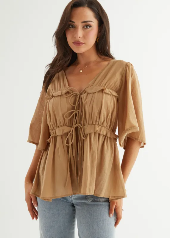 Imelda Blouse - Camel sold by Gingham & Heels