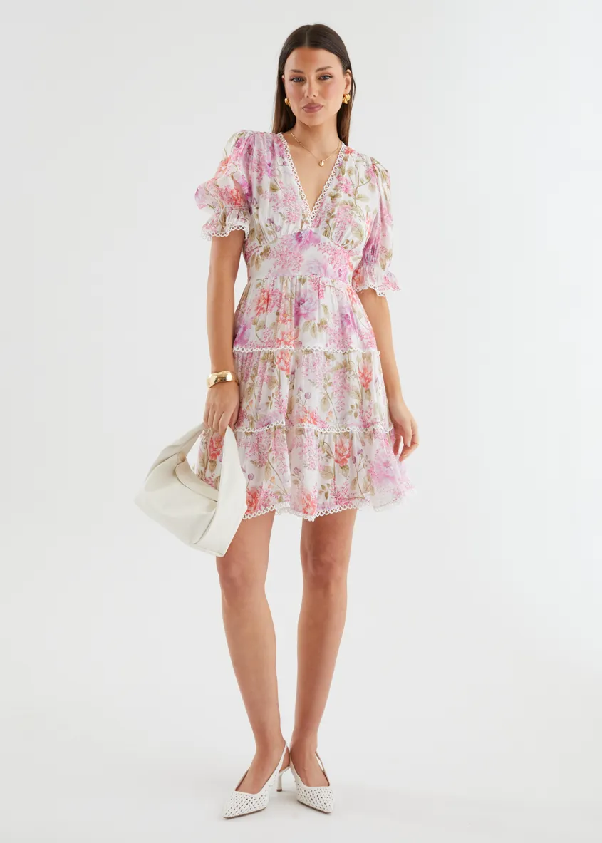 Eleanore Dress - Lilac Garden sold by Gingham & Heels