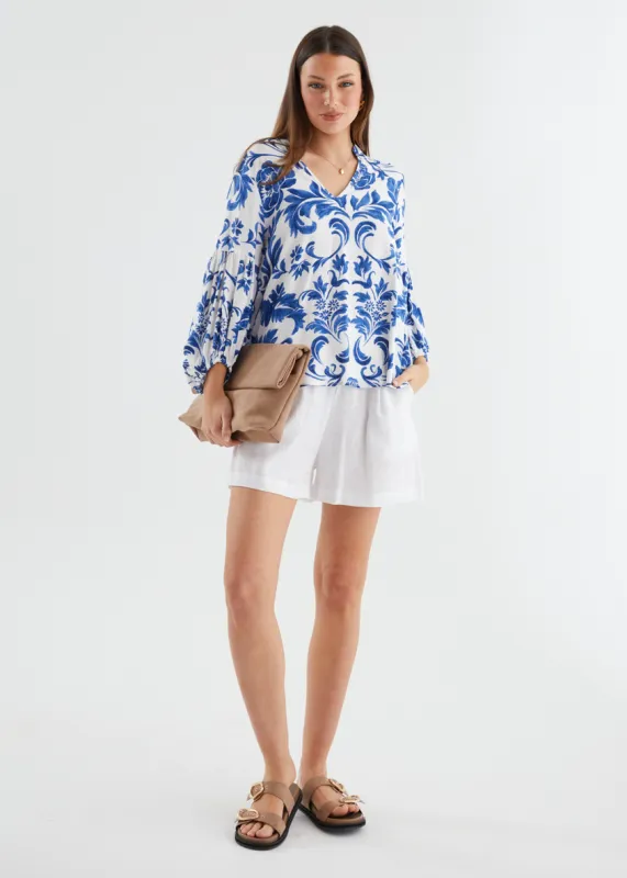 Malibu Linen Shorts - Off White sold by Gingham & Heels