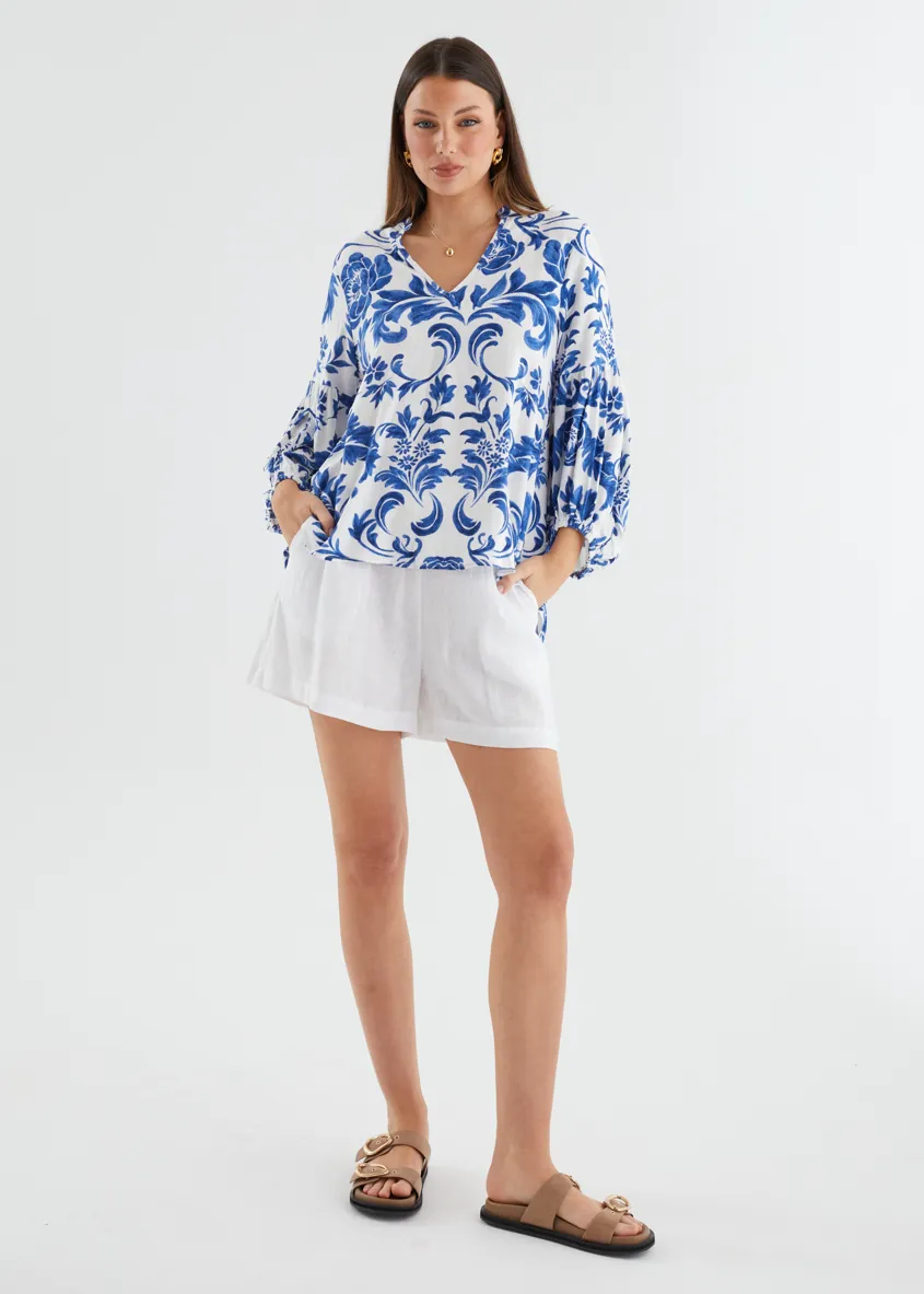 Malibu Linen Shorts - Off White sold by Gingham & Heels product image thumbnail 4