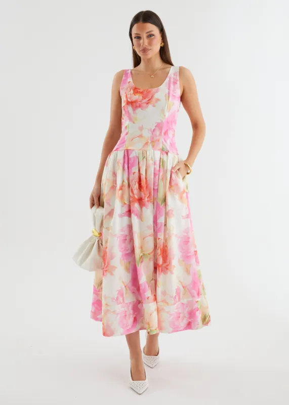Hilarie Maxi Dress - Pink Gardenia sold by Gingham & Heels