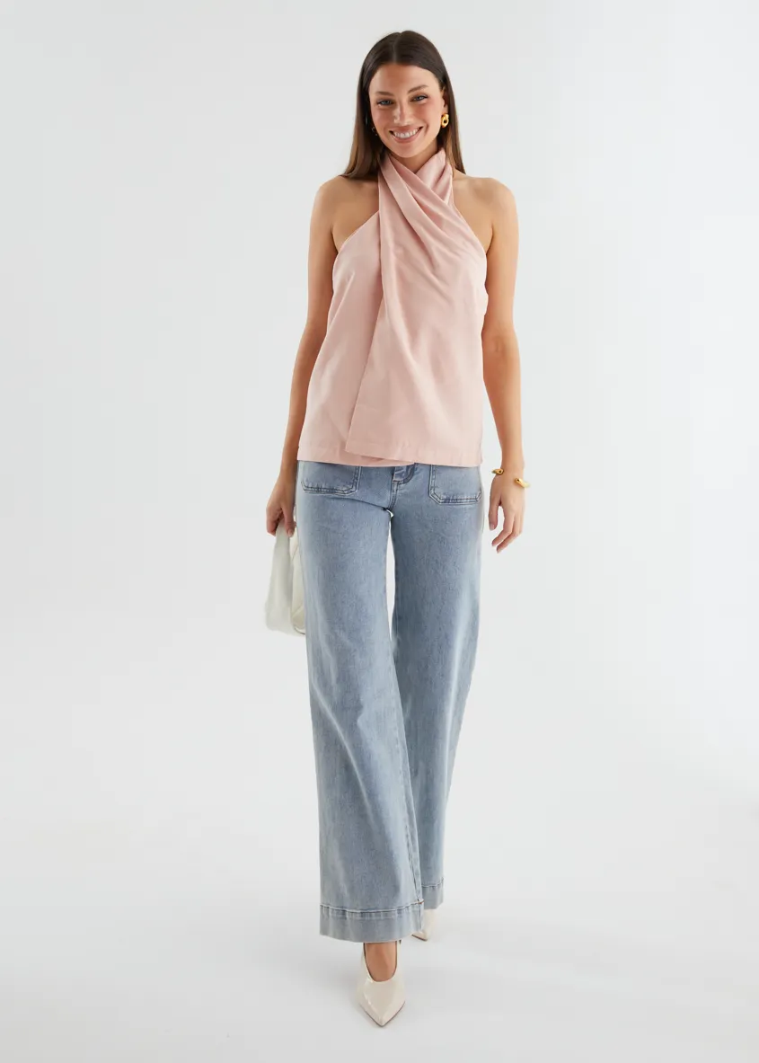 Otto Halter Top - Fairy Floss sold by Gingham & Heels product image thumbnail 4