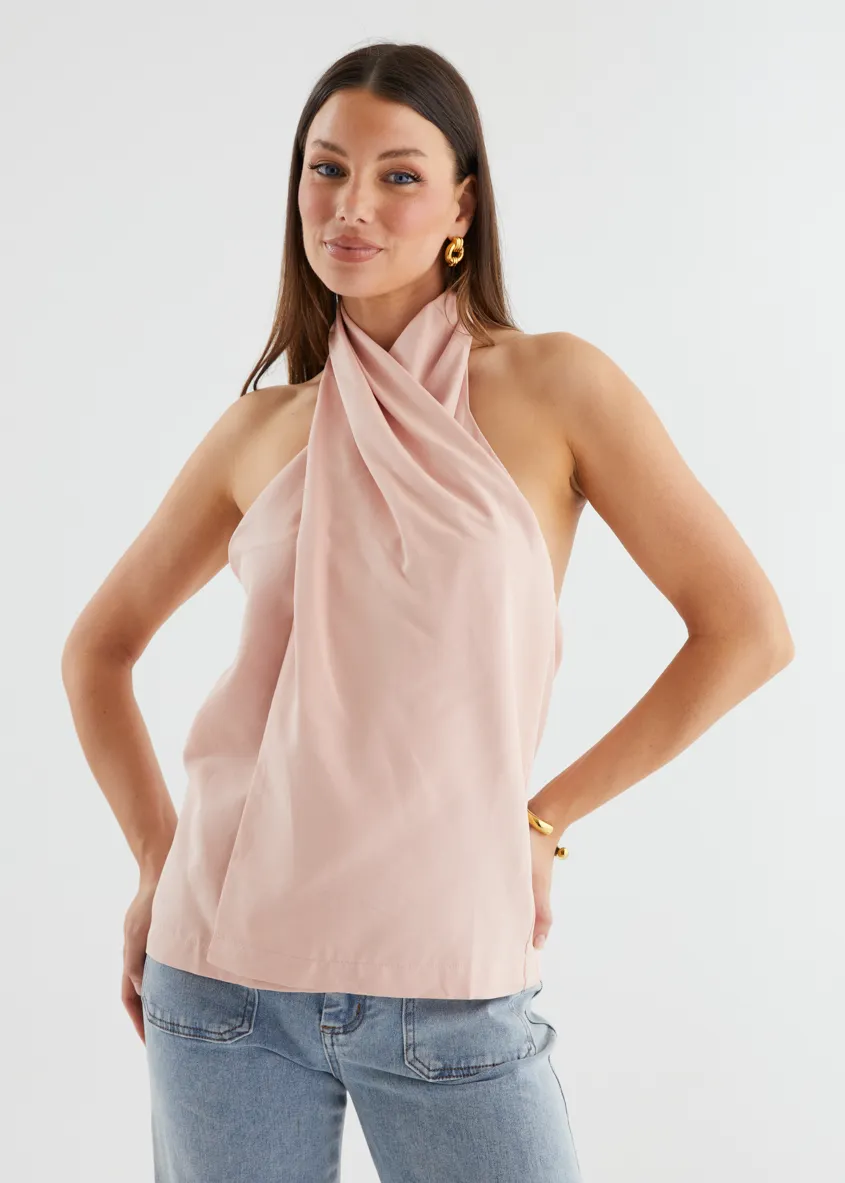 Otto Halter Top - Fairy Floss sold by Gingham & Heels