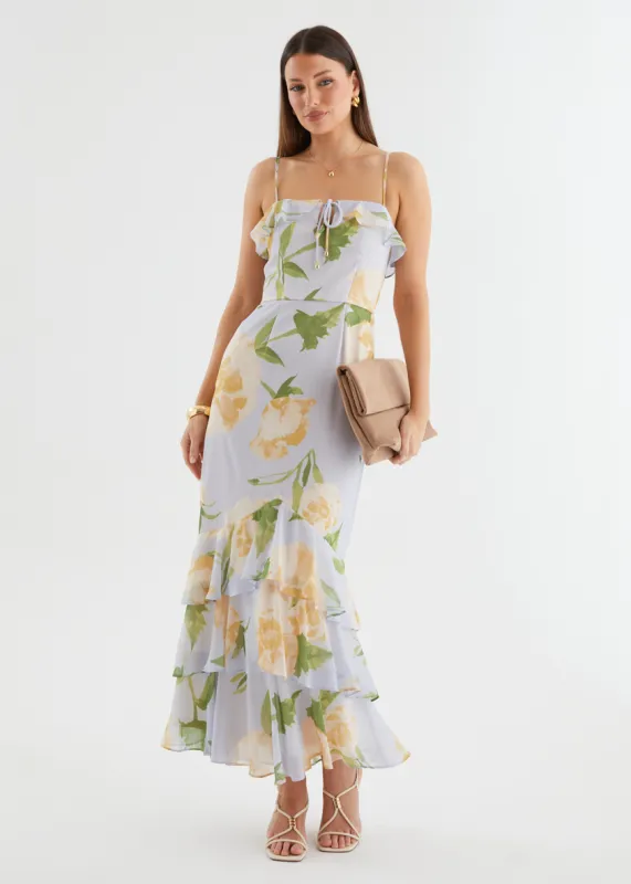 Renn Maxi Dress - Blue Bloom sold by Gingham & Heels