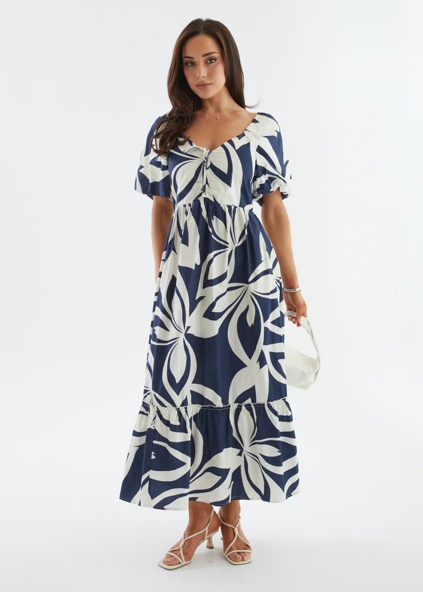 Margo Maxi Dress - Navy Abstract sold by Gingham & Heels product image thumbnail 4