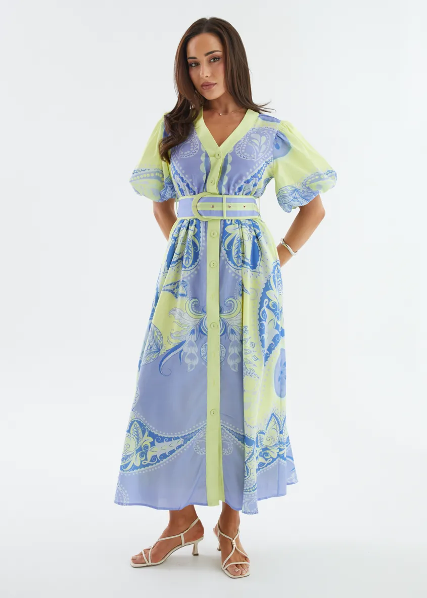 Emaline Maxi Dress - Purple Paisley sold by Gingham & Heels product image thumbnail 2