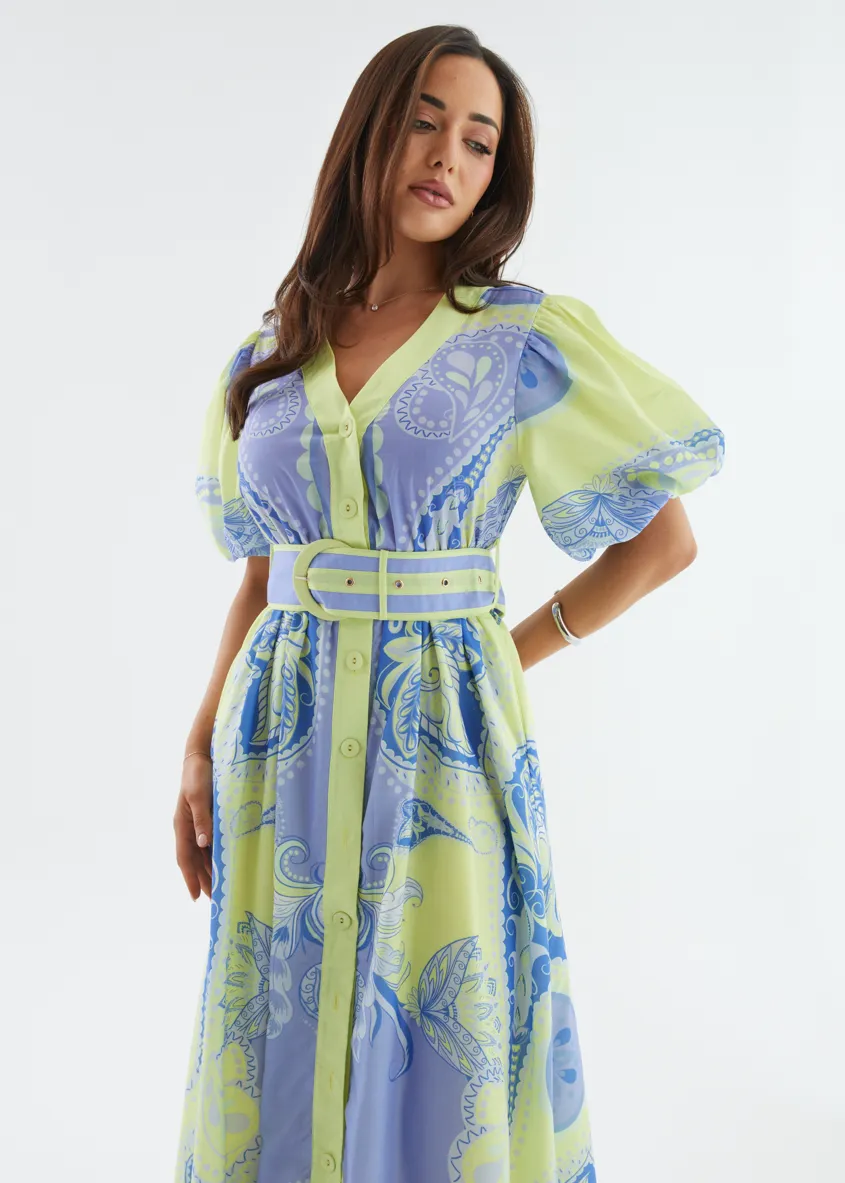 Emaline Maxi Dress - Purple Paisley sold by Gingham & Heels product image thumbnail 3