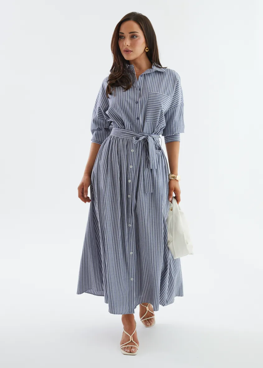 Morgan Shirt - Navy Stripe sold by Gingham & Heels product image thumbnail 4