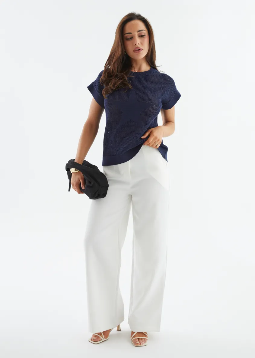 Staria Knit Top - Navy sold by Gingham & Heels product image thumbnail 2