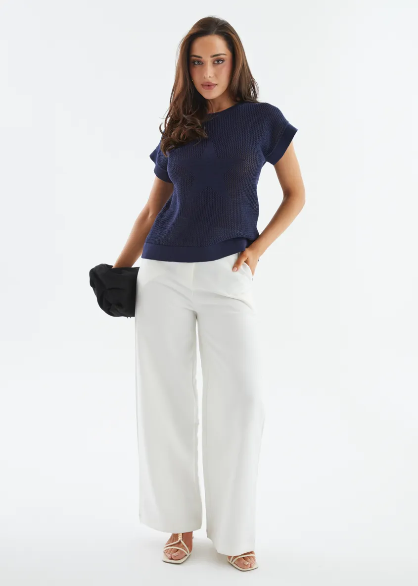 Staria Knit Top - Navy sold by Gingham & Heels product image thumbnail 4
