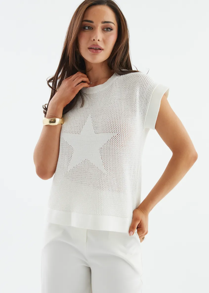 Staria Knit Top - Off White sold by Gingham & Heels product image thumbnail 3