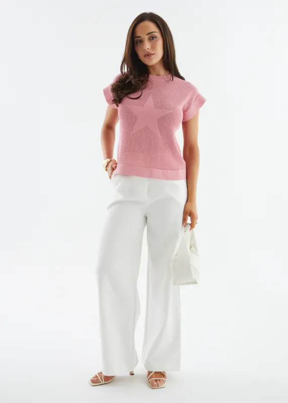 Staria Knit Top - Pink sold by Gingham & Heels