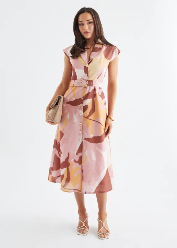 Payson Maxi Dress - Rosewood Abstract sold by Gingham & Heels