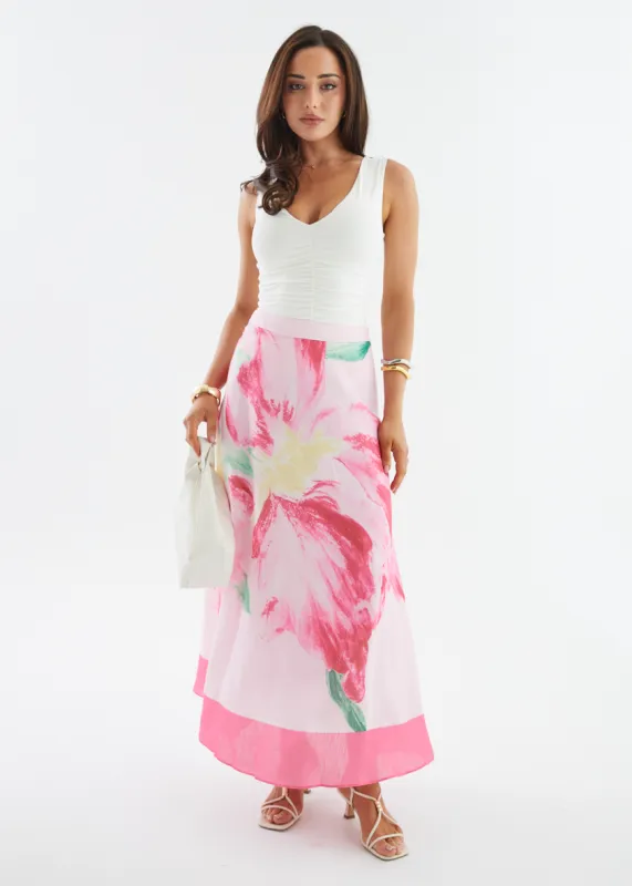 Melora Maxi Skirt - Pink Iris sold by Gingham & Heels