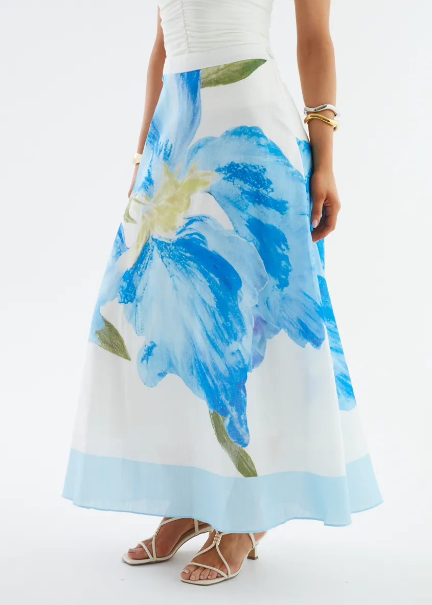 Melora Maxi Skirt - Blue Iris sold by Gingham & Heels product image thumbnail 5