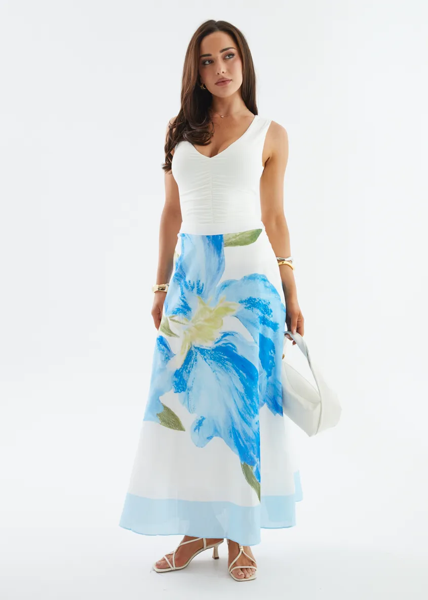 Melora Maxi Skirt - Blue Iris sold by Gingham & Heels product image thumbnail 3