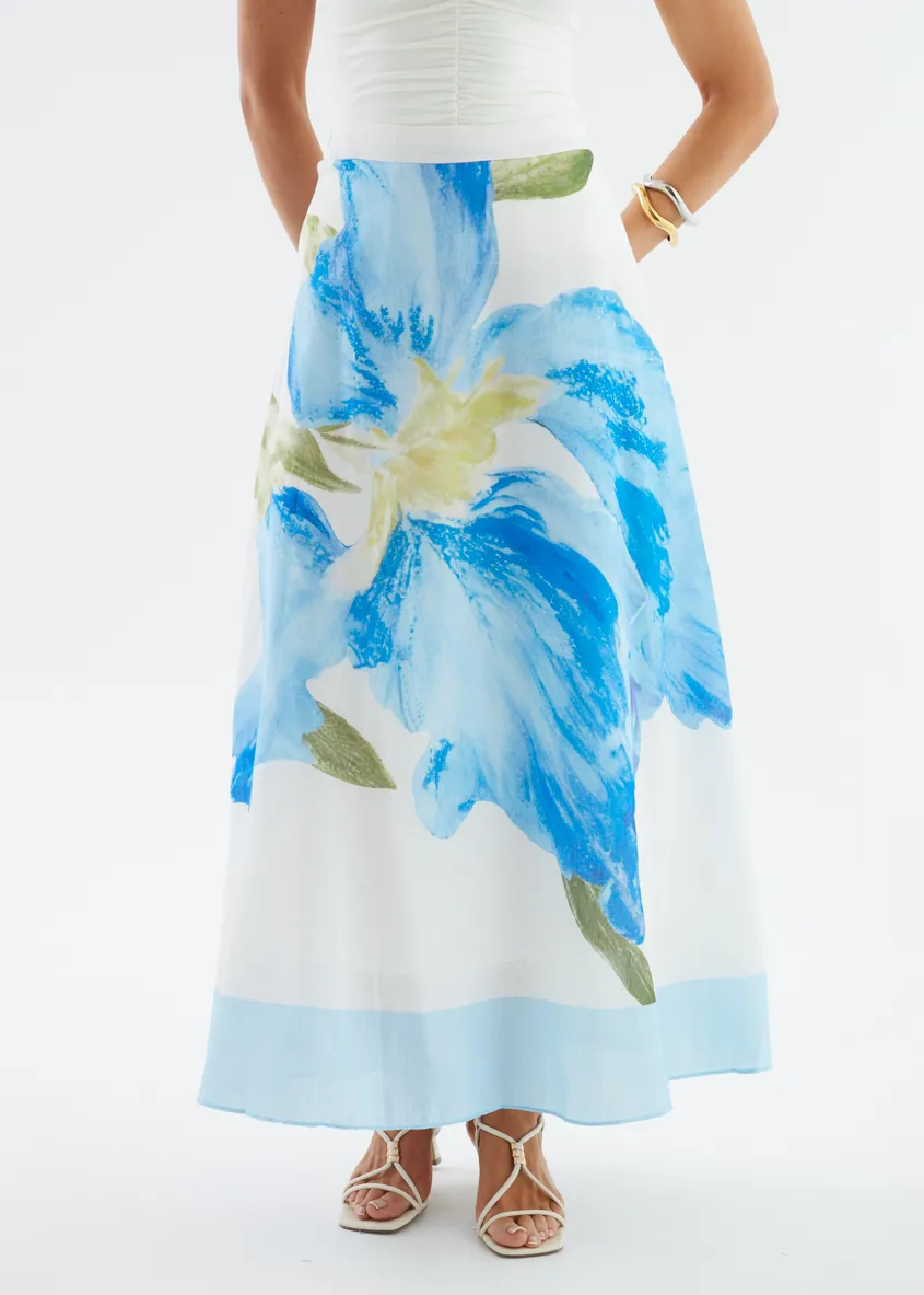 Melora Maxi Skirt - Blue Iris sold by Gingham & Heels product image thumbnail 4