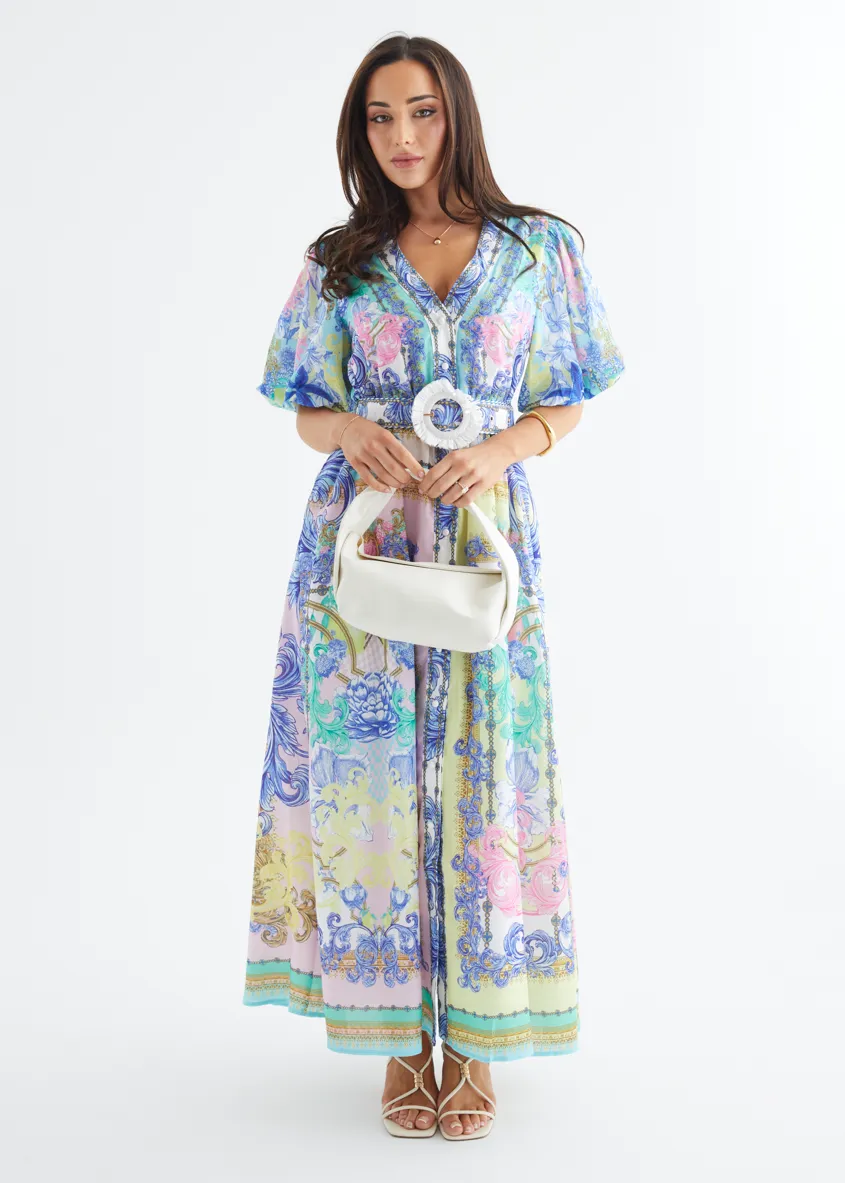 Ambre Maxi Dress - Chateau Spritz sold by Gingham & Heels