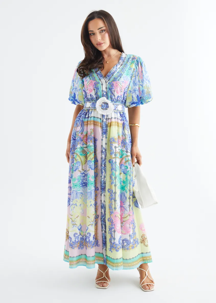 Ambre Maxi Dress - Chateau Spritz sold by Gingham & Heels product image thumbnail 5