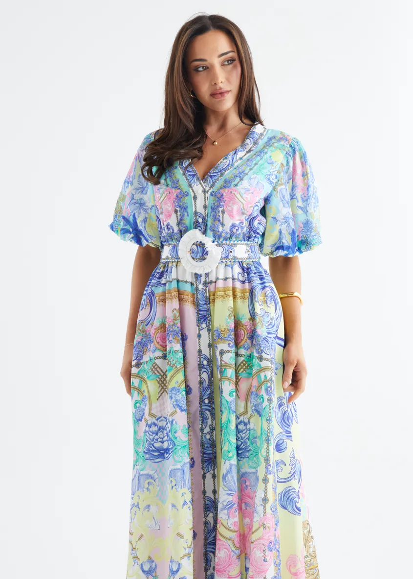 Ambre Maxi Dress - Chateau Spritz sold by Gingham & Heels product image thumbnail 3