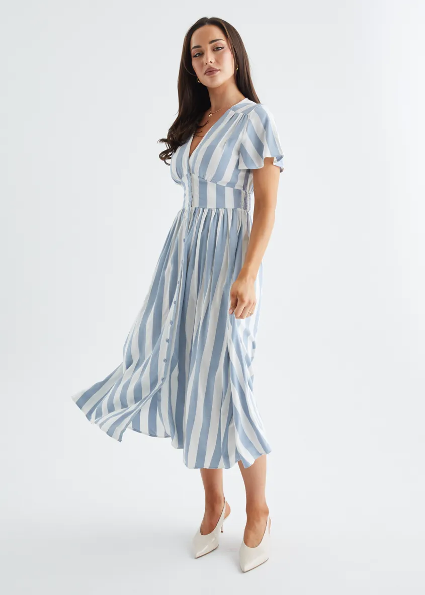 Loretto Maxi Dress - Sky Stripe sold by Gingham & Heels product image thumbnail 2