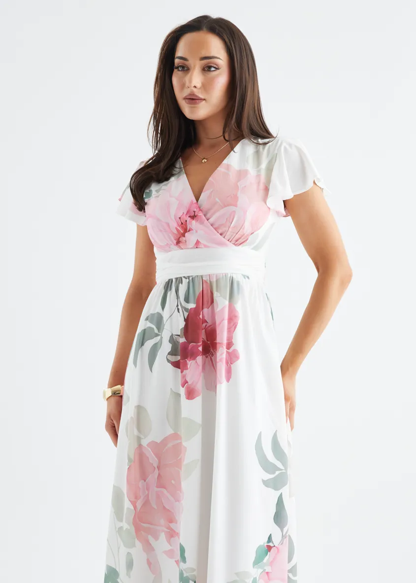 Marcella Maxi Dress - Pink Flowers sold by Gingham & Heels product image thumbnail 2
