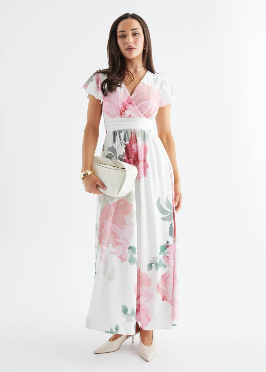 Marcella Maxi Dress - Pink Flowers sold by Gingham & Heels product image thumbnail 4