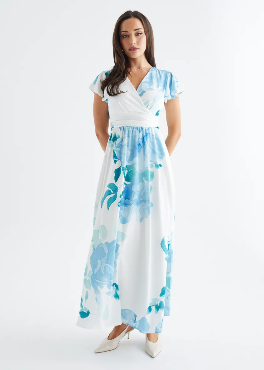 Marcella Maxi Dress - Blue Flowers sold by Gingham & Heels product image thumbnail 4