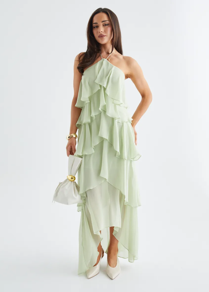 Telaena Halter Maxi Dress - Lime sold by Gingham & Heels product image thumbnail 4