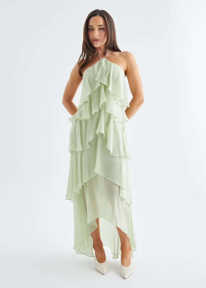 Telaena Halter Maxi Dress - Lime sold by Gingham & Heels product image thumbnail 5