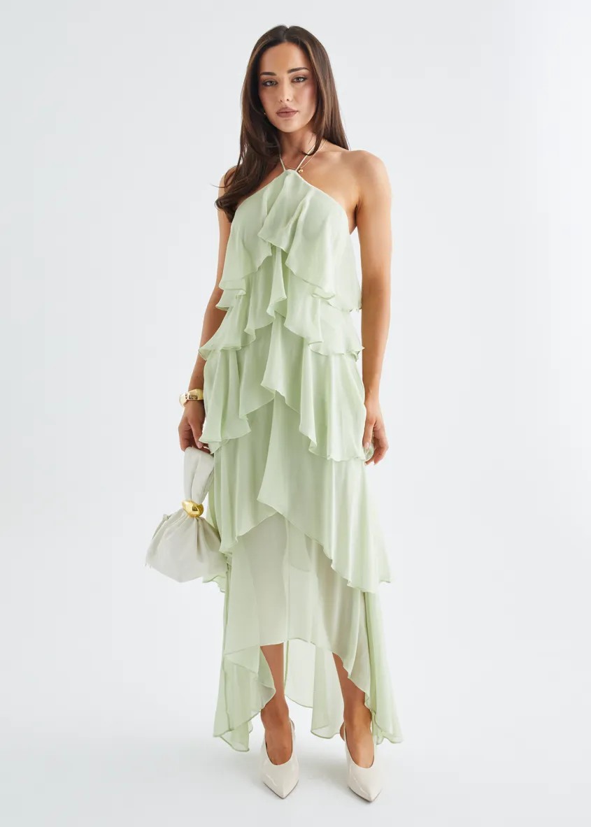Telaena Halter Maxi Dress - Lime sold by Gingham & Heels product image thumbnail 2