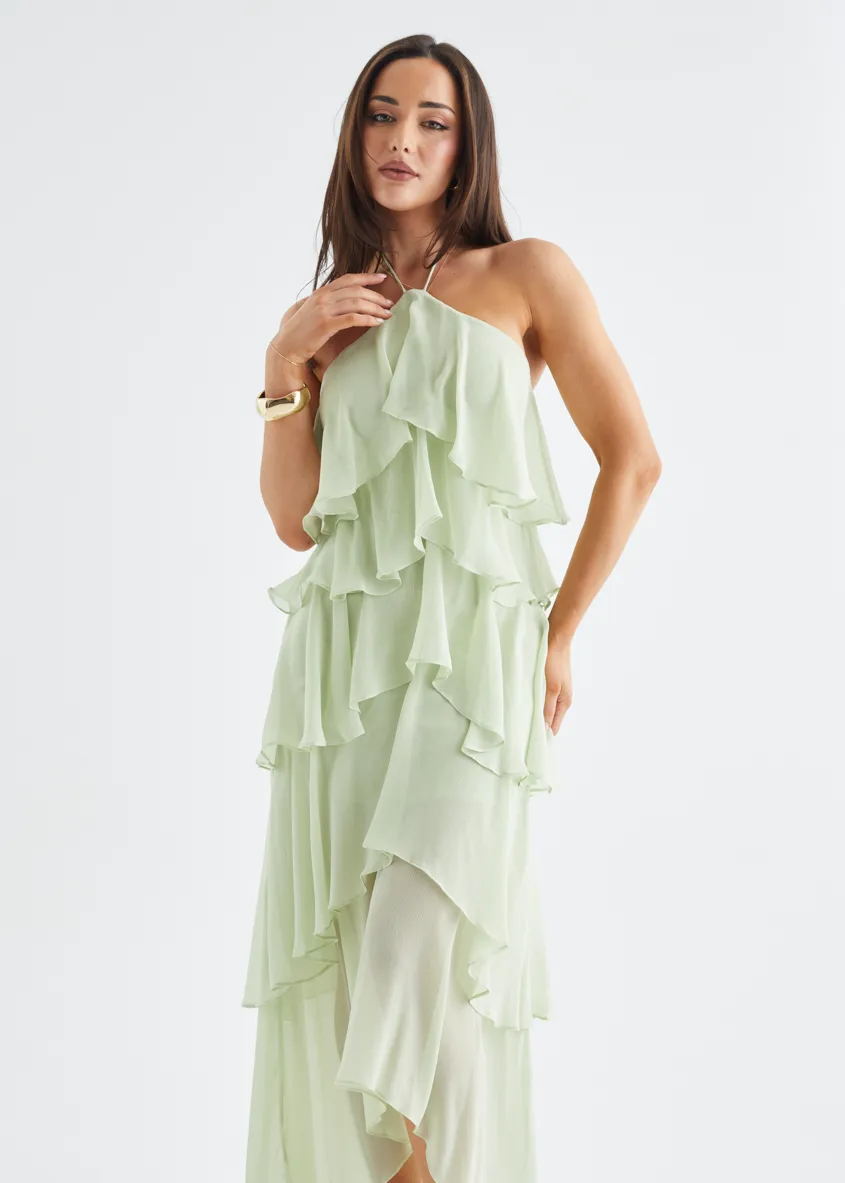 Telaena Halter Maxi Dress - Lime sold by Gingham & Heels product image thumbnail 3