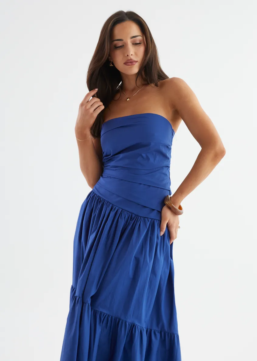 Abie Strapless Maxi Dress - Navy sold by Gingham & Heels product image thumbnail 4