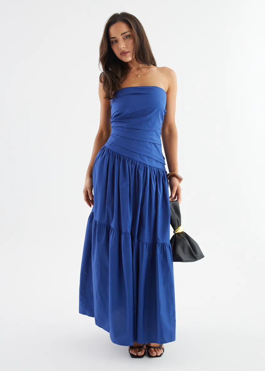 Abie Strapless Maxi Dress - Navy sold by Gingham & Heels product image thumbnail 3