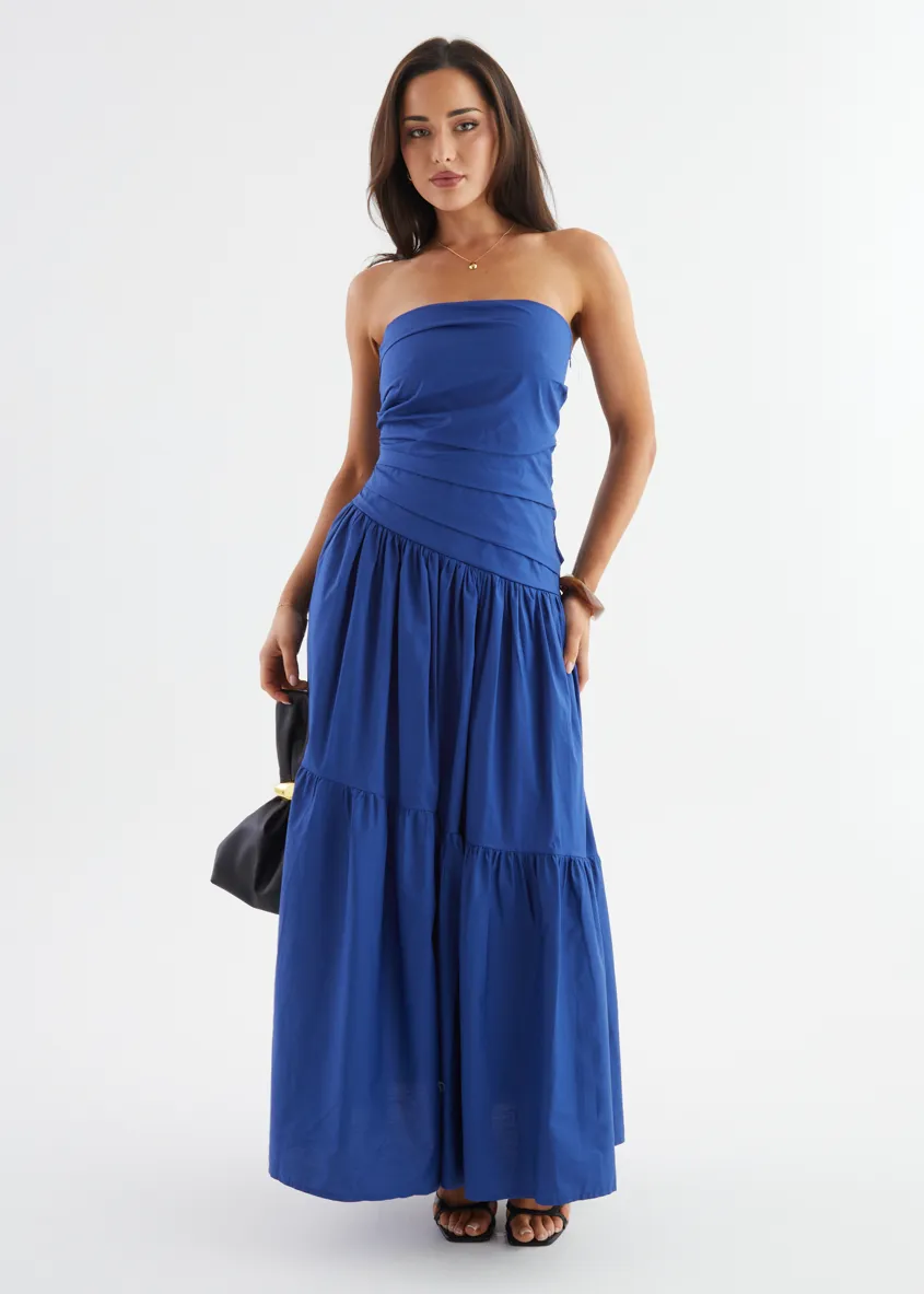 Abie Strapless Maxi Dress - Navy sold by Gingham & Heels product image thumbnail 5