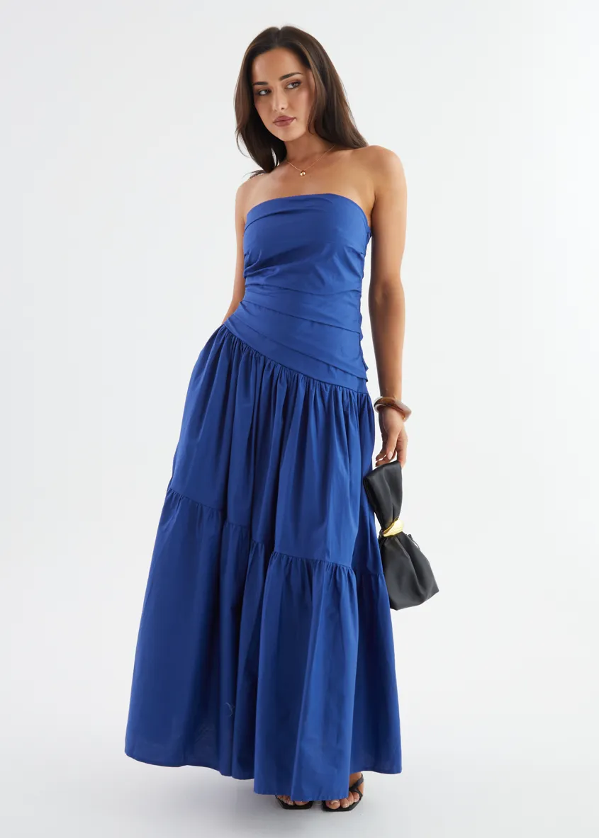 Abie Strapless Maxi Dress - Navy sold by Gingham & Heels product image thumbnail 2