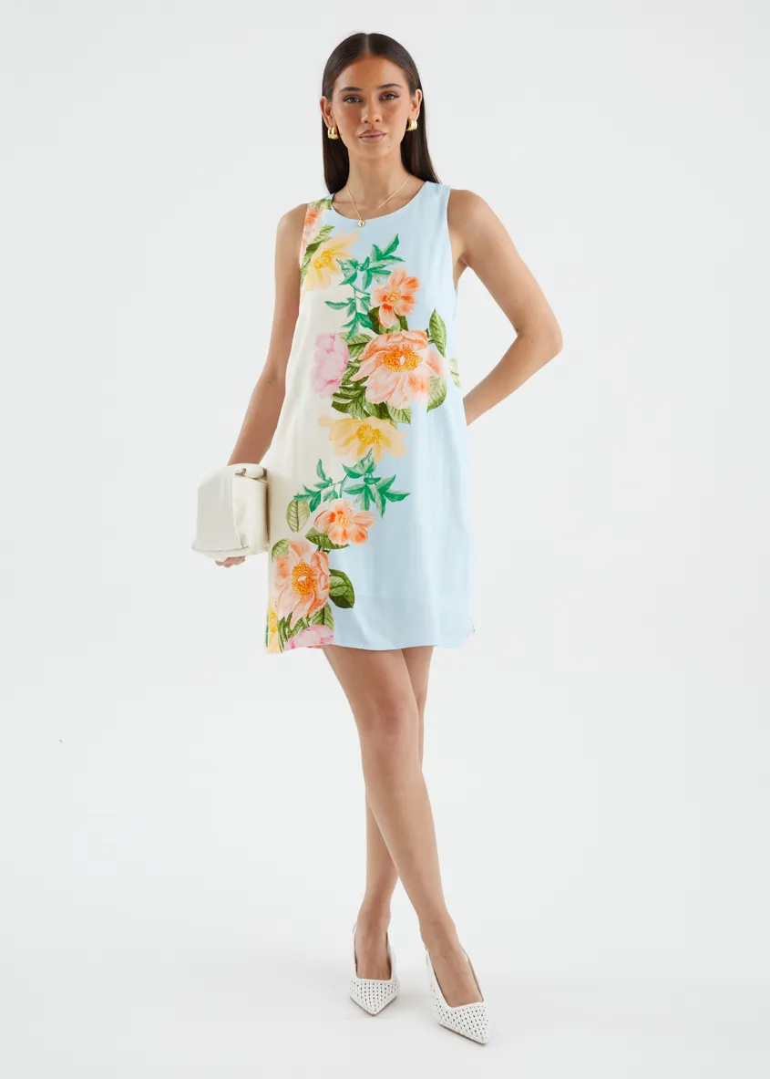 Bonnie Dress - Botanical Blue sold by Gingham & Heels