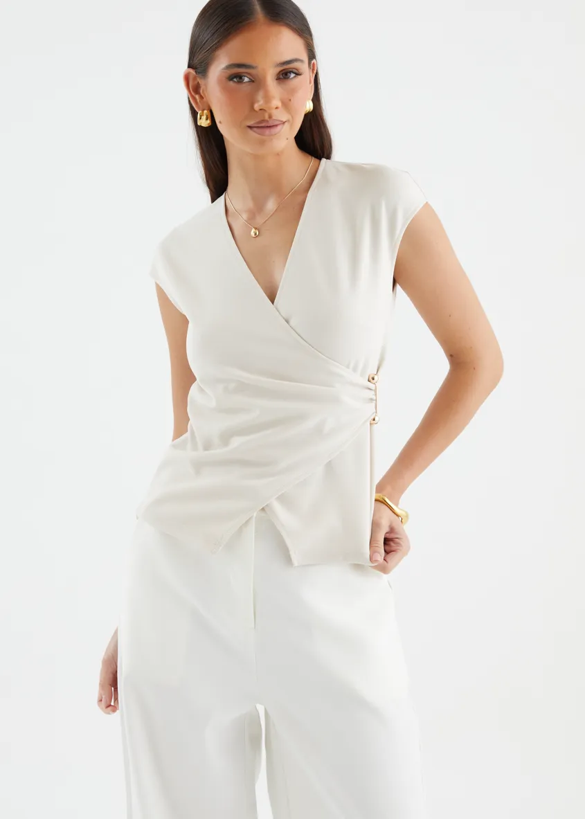 Anabella Top - Almond sold by Gingham & Heels